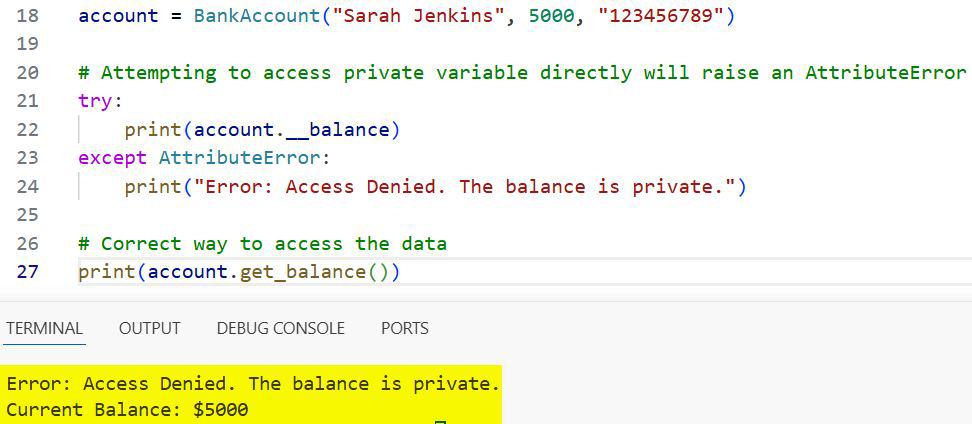 Use Private Variables in Python for Data Hiding
