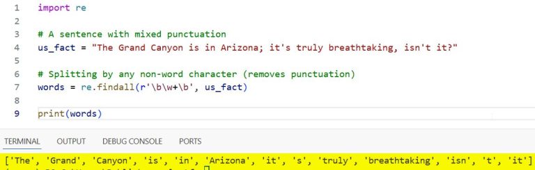 How to Split a Sentence into Words in Python