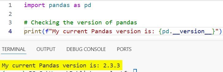Check Pandas Version in Python