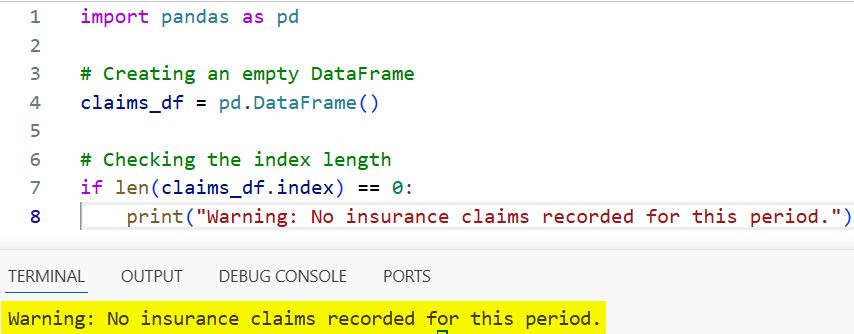 Check if Pandas DataFrame is Empty
