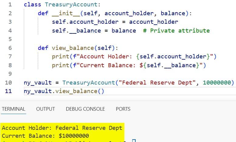 Data Encapsulation Python