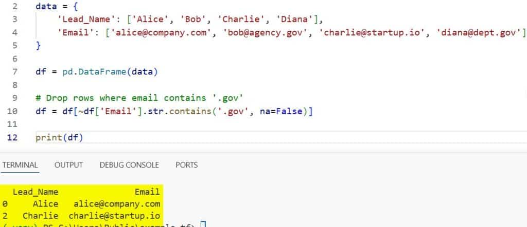 Drop Rows Based on Column Values in Pandas
