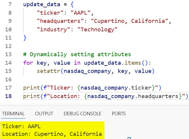 Dynamic Attribute Management Python