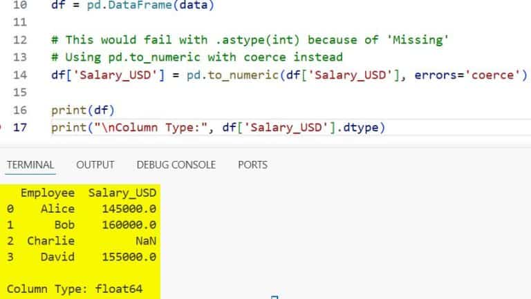 How to Change Column Type in Pandas