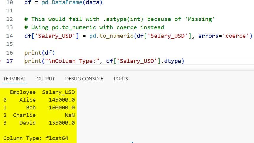 How to Change Column Type in Pandas