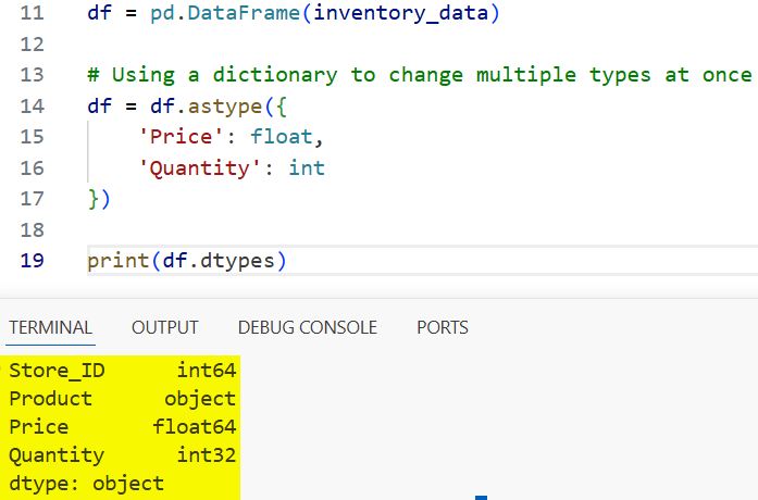 How to Change Data Type of Column in Pandas