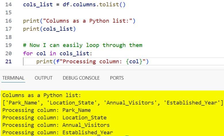 How to Get Column Names in Pandas