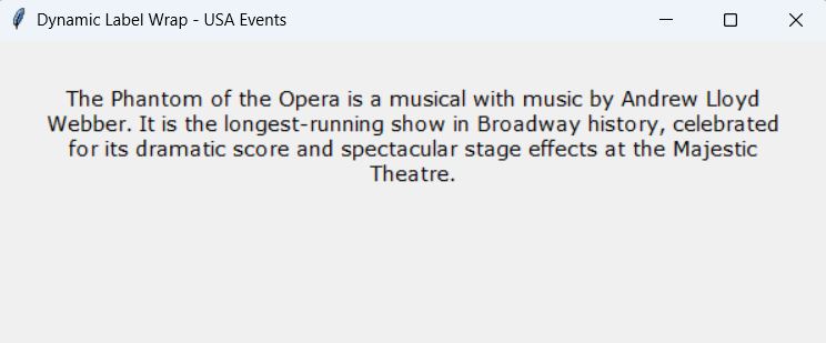 How to Wrap Text in Tkinter Label