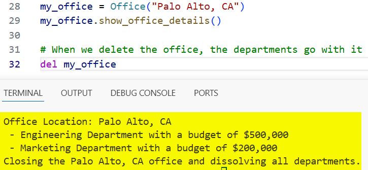 Python Aggregation vs Composition