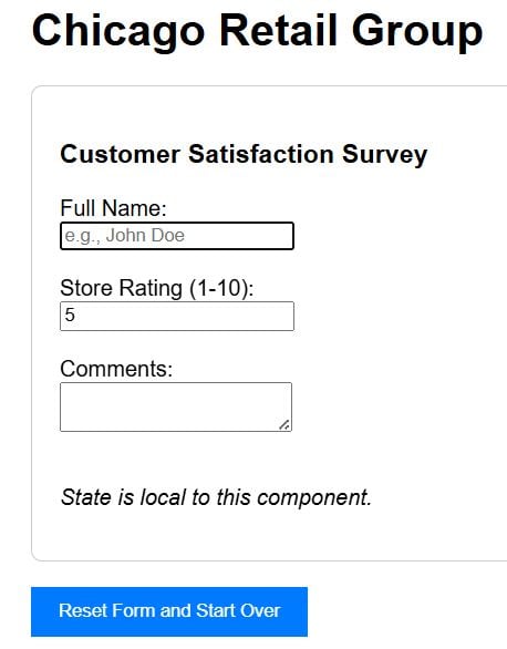 Reset Component State in React