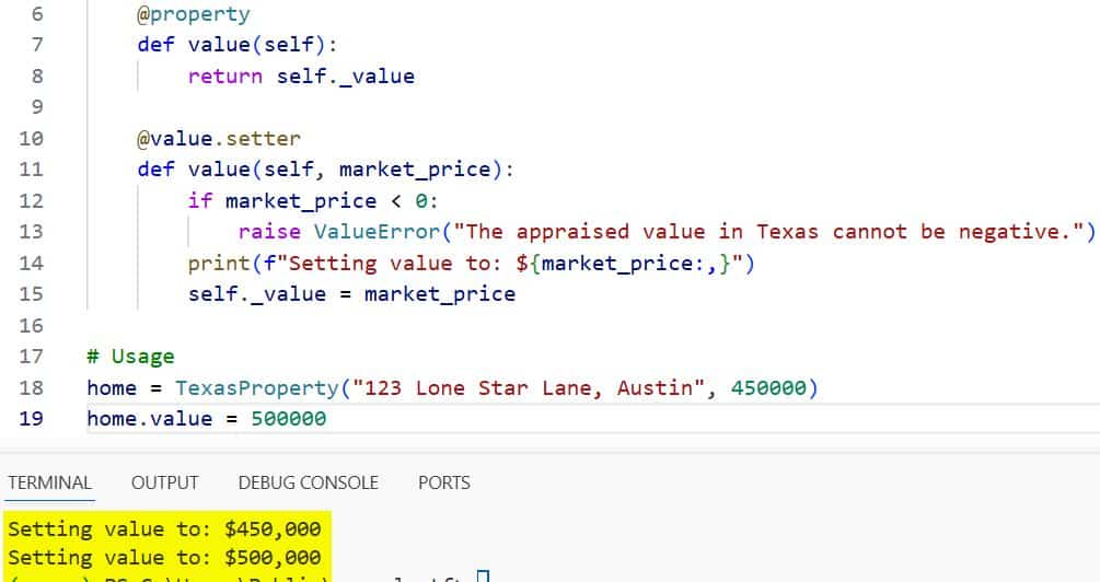 Use @property Decorator in Python
