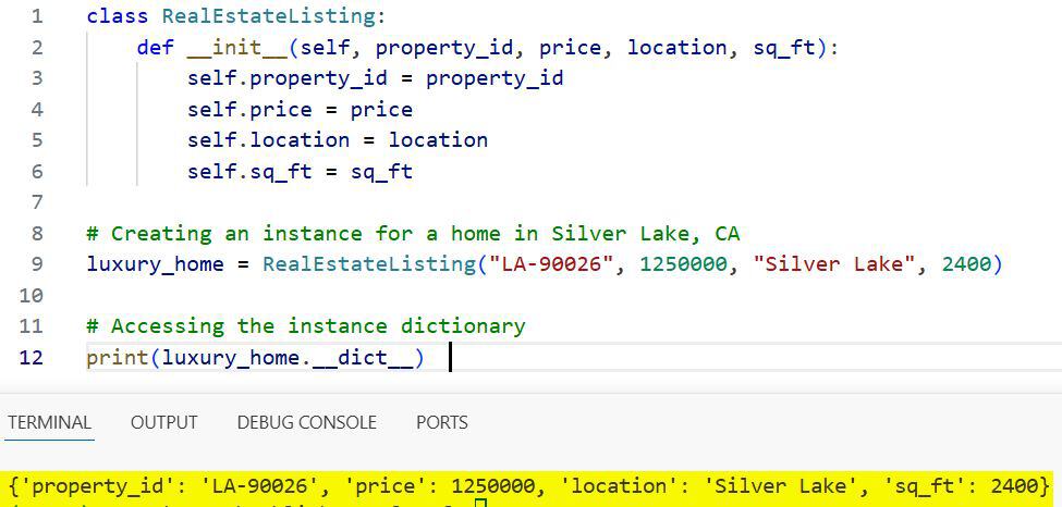 Use Python __dict__ Attribute