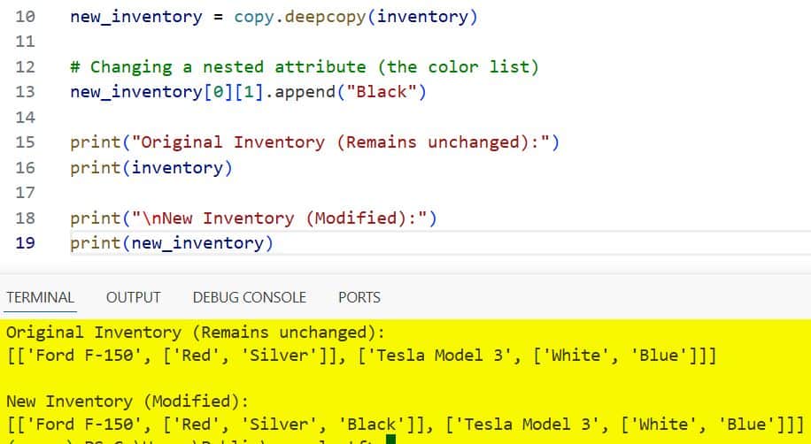 Use Shallow Copy vs. Deep Copy in Python