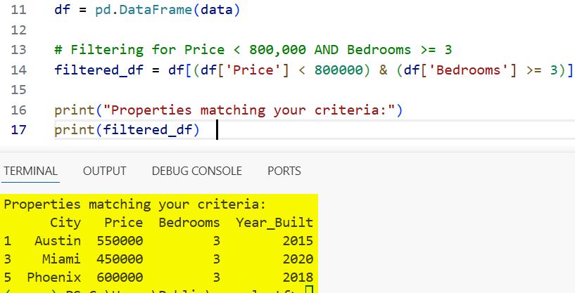 Filter DataFrames with Multiple Conditions in Python Pandas