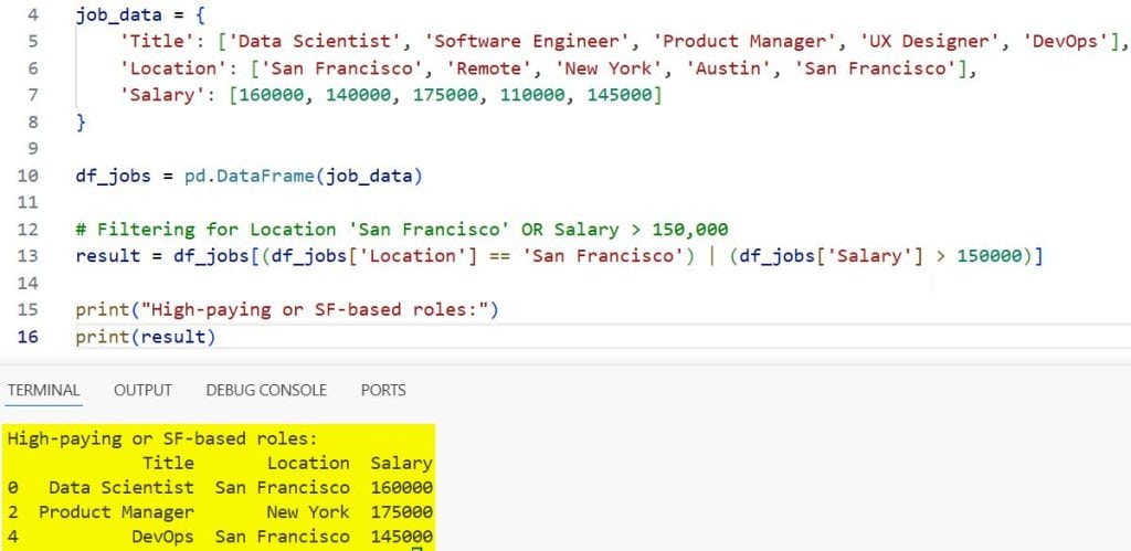 How to Filter DataFrames with Multiple Conditions in Python Pandas
