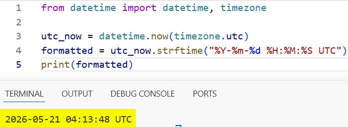 How to Get UTC Time in Python