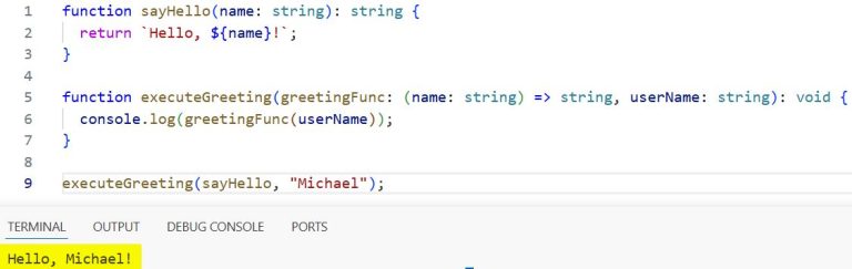 Pass Functions as Parameters in TypeScript