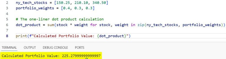 How to Calculate the Dot Product in Python Without NumPy
