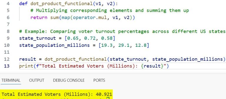 solved create a code in in python for dot and cross... How to Calculate the Dot Product in Python Without NumPy