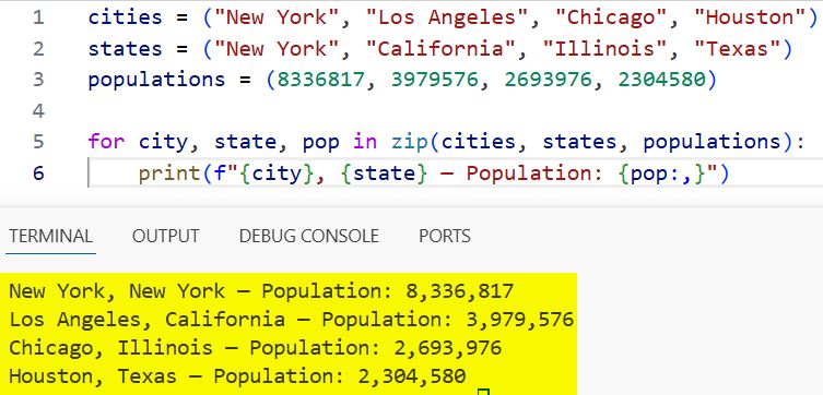 zip() Function in Python