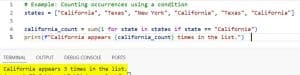 Python: Count Occurrences in Arrays and Lists