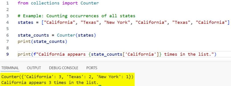 Python: Count Occurrences in Arrays and Lists