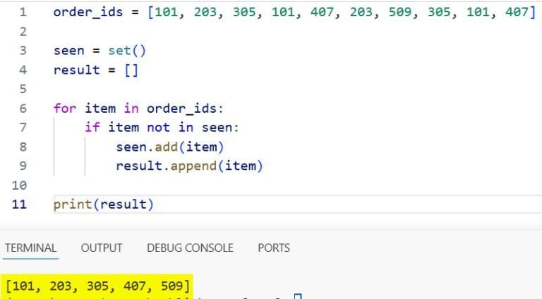 Remove Duplicates from an Array in Python