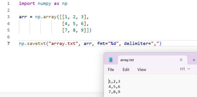 How to Save an Array to a File in Python