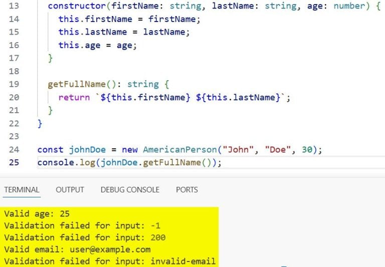 TypeScript Interface with Functions