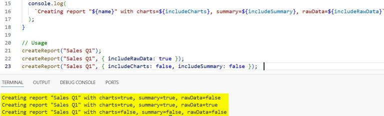 TypeScript Optional Parameters