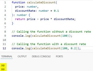 How to Use Default Parameter Values in TypeScript?