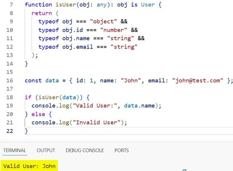Check if an Object Implements an Interface in TypeScript