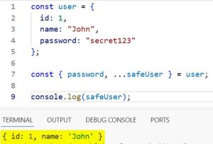 Remove a Property from an Object in TypeScript