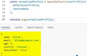 Set Default Values for TypeScript Types in TypeScript