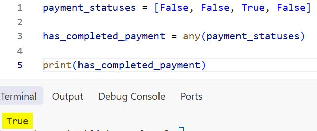 any Function Python any() Function Python