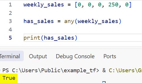 any Function in Python any() Function in Python