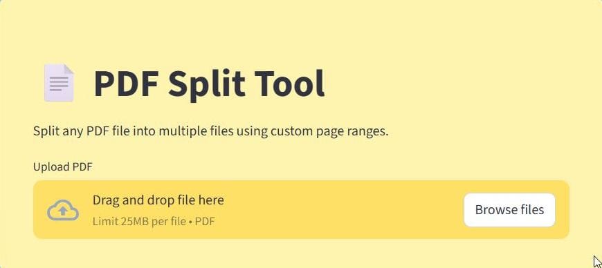 PDF Split Tool in Python