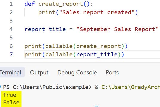 Python callable() Function