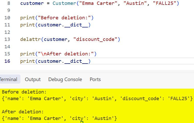Python delattr() Function
