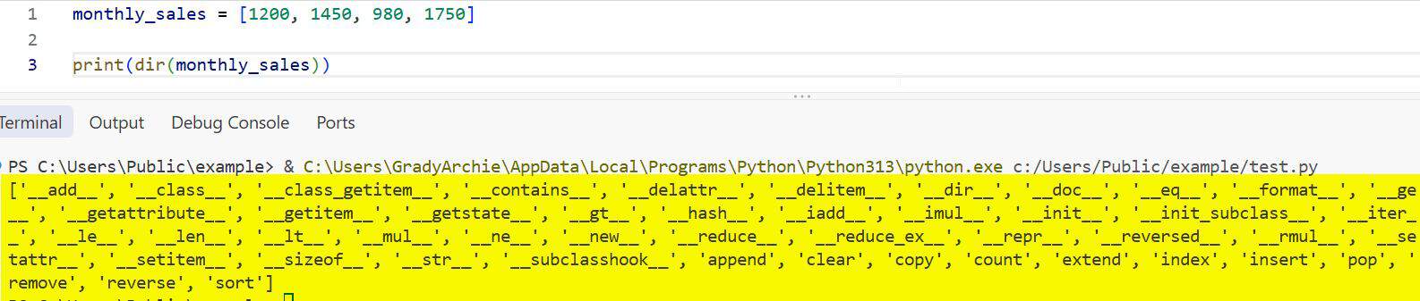 Python Website On One Python Dir() Function