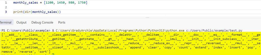 Python dir() Function
