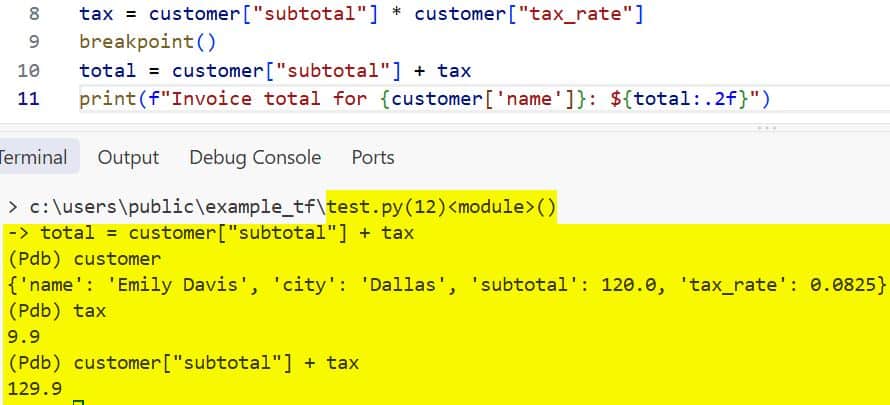 breakpoint() Function Python