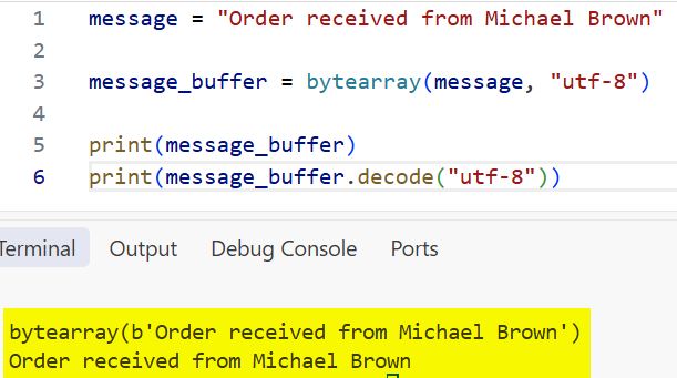 bytearray Function in Python bytearray() Function in Python