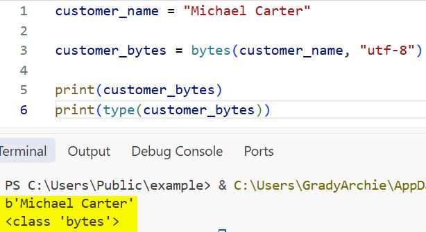 bytes() Functionb Python