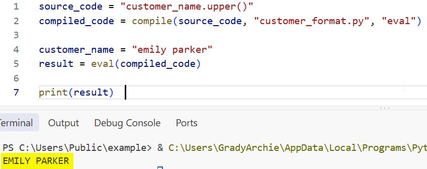 compile Function in Python compile() Function in Python