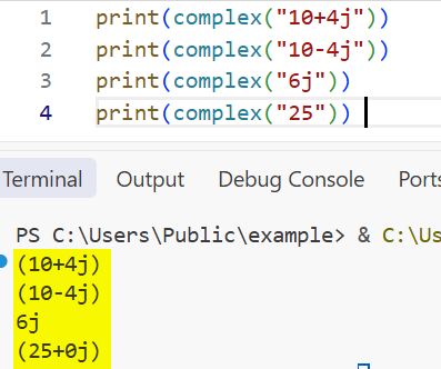 complex() Function in Python
