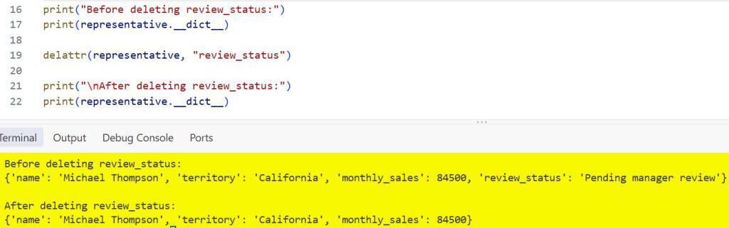 delattr() Function in Python