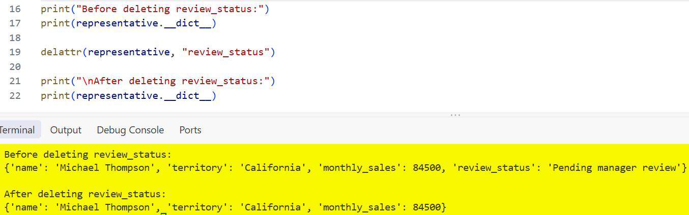 Things In Python Python Delattr() Function