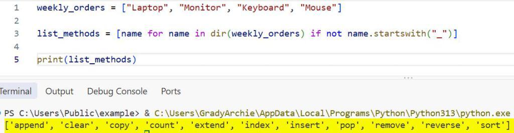 dir() Function in Python