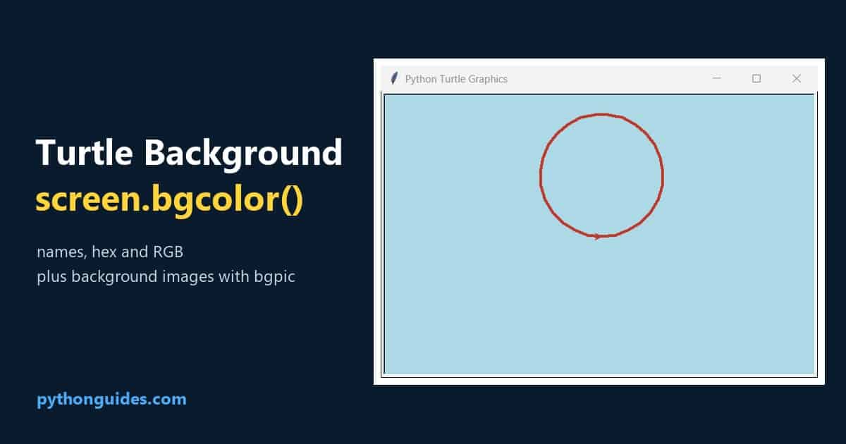 Python turtle background: the turtle graphics window with a light blue background color